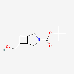 molecular formula C12H21NO3 B11759877 tert-Butyl 6-(hydroxymethyl)-3-azabicyclo[3.2.0]heptane-3-carboxylate 