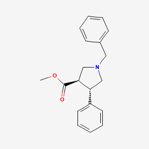 molecular formula C19H21NO2 B11759881 methyl (3R,4S)-1-benzyl-4-phenylpyrrolidine-3-carboxylate 