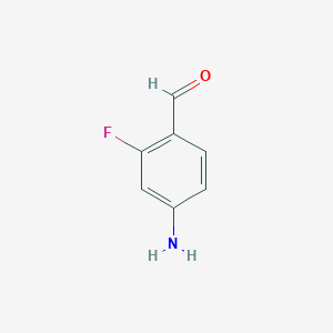 molecular formula C7H6FNO B11759897 4-Amino-2-fluorobenzaldehyde 