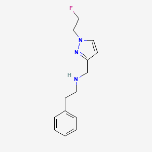 {[1-(2-fluoroethyl)-1H-pyrazol-3-yl]methyl}(2-phenylethyl)amine