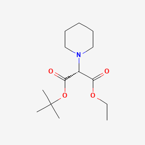 1-tert-butyl 3-ethyl (2R)-2-(piperidin-1-yl)propanedioate