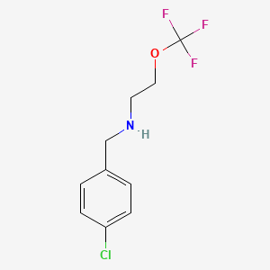 molecular formula C10H11ClF3NO B11759981 (4-Chloro-benzyl)-(2-trifluoromethoxy-ethyl)-amine 