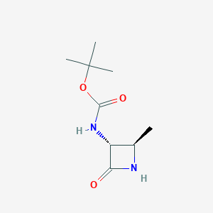 molecular formula C9H16N2O3 B11760024 tert-Butyl ((2R,3R)-2-methyl-4-oxoazetidin-3-yl)carbamate 