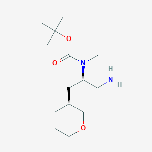 N-[(1R)-1-(Aminomethyl)-2-[(3S)-tetrahydro-2H-pyran-3-yl]ethyl]-N-methylcarbamic acid tert-butyl ester