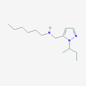 {[1-(butan-2-yl)-1H-pyrazol-5-yl]methyl}(hexyl)amine