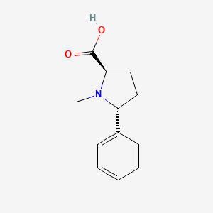 molecular formula C12H15NO2 B11760058 (2R,5R)-1-Methyl-5-phenylpyrrolidine-2-carboxylic acid 