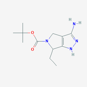 molecular formula C12H20N4O2 B11760096 tert-butyl 3-amino-6-ethyl-4,6-dihydropyrrolo[3,4-c]pyrazole-5(1H)-carboxylate CAS No. 1196153-31-7