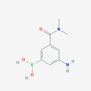 molecular formula C9H13BN2O3 B11760126 3-Amino-5-(dimethylcarbamoyl)phenylboronic acid 