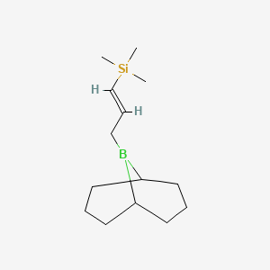 molecular formula C14H27BSi B11760176 [(1E)-3-{9-borabicyclo[3.3.1]nonan-9-yl}prop-1-en-1-yl]trimethylsilane 