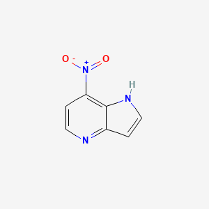 molecular formula C7H5N3O2 B11760177 7-nitro-1H-pyrrolo[3,2-b]pyridine 