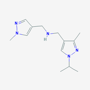 {[3-methyl-1-(propan-2-yl)-1H-pyrazol-4-yl]methyl}[(1-methyl-1H-pyrazol-4-yl)methyl]amine