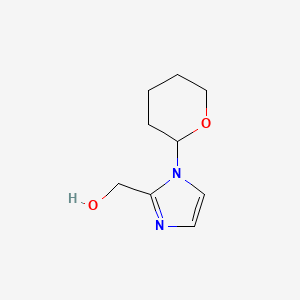 molecular formula C9H14N2O2 B11760244 (1-(Tetrahydro-2H-pyran-2-yl)-1H-imidazol-2-yl)methanol 