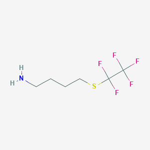 molecular formula C6H10F5NS B11760261 4-Pentafluoroethylsulfanyl-butylamine 