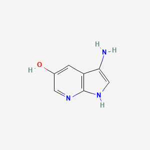 molecular formula C7H7N3O B11760267 3-amino-1H-pyrrolo[2,3-b]pyridin-5-ol 