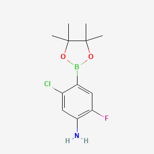 5-Chloro-2-fluoro-4-(4,4,5,5-tetramethyl-1,3,2-dioxaborolan-2-yl)aniline