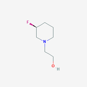 molecular formula C7H14FNO B11760312 (S)-2-(3-Fluoropiperidin-1-yl)ethan-1-ol 