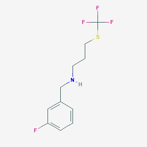 molecular formula C11H13F4NS B11760346 (3-Fluoro-benzyl)-(3-trifluoromethylsulfanyl-propyl)-amine 