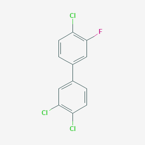 molecular formula C12H6Cl3F B11760347 3,4,4'-Trichloro-3'-fluoro-1,1'-biphenyl 