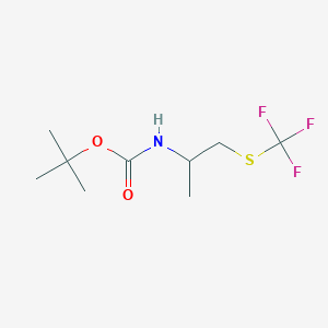 molecular formula C9H16F3NO2S B11760354 (1-Methyl-2-trifluoromethylsulfanyl-ethyl)-carbamic acid tert-butyl ester 