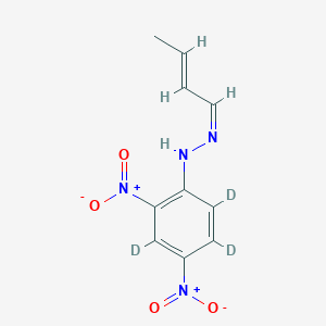 molecular formula C10H10N4O4 B11760374 2-Butenal 2-(2,4-Dinitrophenyl)hydrazone-d3; 2-Butenal (2,4-Dinitrophenyl)hydrazone-d3; Crotonaldehyde (2,4-Dinitrophenyl)hydrazone-d3 