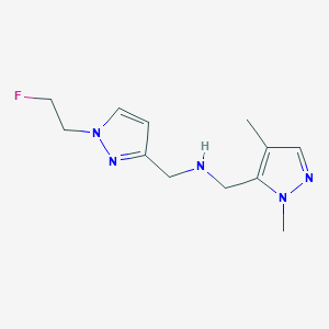 [(1,4-dimethyl-1H-pyrazol-5-yl)methyl]({[1-(2-fluoroethyl)-1H-pyrazol-3-yl]methyl})amine