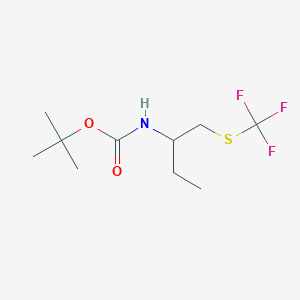 (1-Trifluoromethylsulfanylmethyl-propyl)-carbamic acid tert-butyl ester