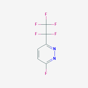 molecular formula C6H2F6N2 B11760414 3-Fluoro-6-pentafluoroethylpyridazine 