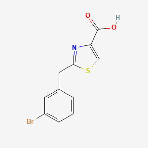 molecular formula C11H8BrNO2S B11760427 2-[(3-Bromophenyl)methyl]-1,3-thiazole-4-carboxylic acid 