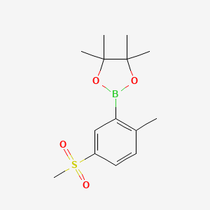 4,4,5,5-Tetramethyl-2-(2-methyl-5-(methylsulfonyl)phenyl)-1,3,2-dioxaborolane