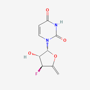 1-[(2R,3R,4S)-4-fluoro-3-hydroxy-5-methylideneoxolan-2-yl]-1,2,3,4-tetrahydropyrimidine-2,4-dione