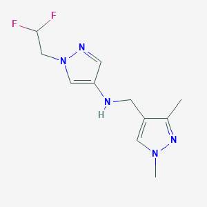 1-(2,2-difluoroethyl)-N-[(1,3-dimethyl-1H-pyrazol-4-yl)methyl]-1H-pyrazol-4-amine