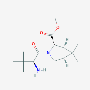 molecular formula C15H26N2O3 B11760512 methyl (1R,2S,5S)-3-((S)-2-amino-3,3-dimethylbutanoyl)-6,6-dimethyl-3-azabicyclo[3.1.0]hexane-2-carboxylate 