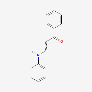 molecular formula C15H13NO B11760540 1-Phenyl-3-(phenylamino)prop-2-en-1-one 