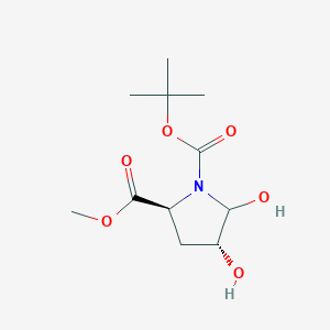 molecular formula C11H19NO6 B11760559 1-tert-butyl 2-methyl (2S,4R)-4,5-dihydroxypyrrolidine-1,2-dicarboxylate 