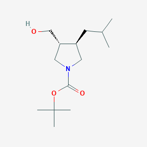 tert-Butyl (3R,4R)-3-(hydroxymethyl)-4-isobutylpyrrolidine-1-carboxylate