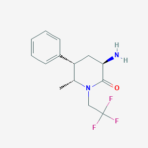 (3R,5S,6R)-3-Amino-6-methyl-5-phenyl-1-(2,2,2-trifluoroethyl)piperidin-2-one