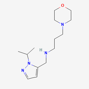 molecular formula C14H26N4O B11760606 [3-(morpholin-4-yl)propyl]({[1-(propan-2-yl)-1H-pyrazol-5-yl]methyl})amine CAS No. 1856068-41-1