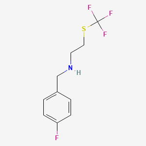 (4-Fluoro-benzyl)-(2-trifluoromethylsulfanyl-ethyl)-amine