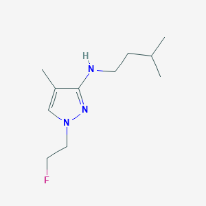 molecular formula C11H20FN3 B11760622 1-(2-fluoroethyl)-4-methyl-N-(3-methylbutyl)-1H-pyrazol-3-amine CAS No. 1856024-34-4