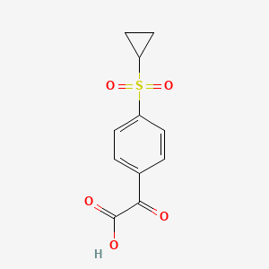 molecular formula C11H10O5S B11760634 2-(4-(Cyclopropylsulfonyl)phenyl)-2-oxoacetic acid 