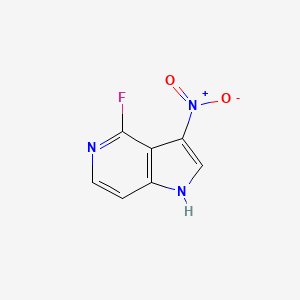 molecular formula C7H4FN3O2 B11760736 4-fluoro-3-nitro-1H-pyrrolo[3,2-c]pyridine 