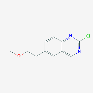 molecular formula C11H11ClN2O B11760741 2-Chloro-6-(2-methoxyethyl)quinazoline 