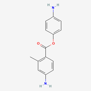 molecular formula C14H14N2O2 B11760756 4-Aminophenyl 4-amino-2-methylbenzoate 