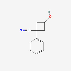 3-Hydroxy-1-phenylcyclobutane-1-carbonitrile