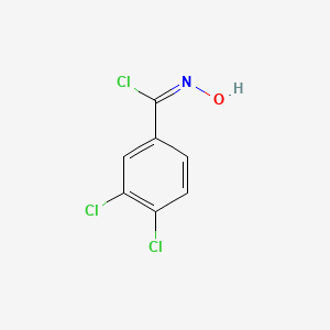 molecular formula C7H4Cl3NO B11760793 (Z)-3,4-dichloro-N-hydroxybenzene-1-carbonimidoyl chloride 