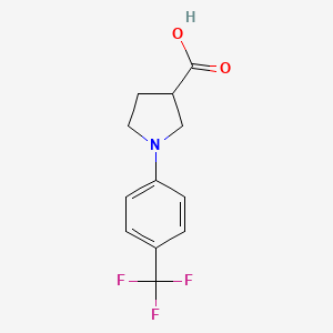 molecular formula C12H12F3NO2 B11760825 1-[4-(Trifluoromethyl)phenyl]pyrrolidine-3-carboxylic acid 