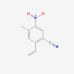 molecular formula C10H8N2O2 B11760863 4-Methyl-5-nitro-2-vinylbenzonitrile 