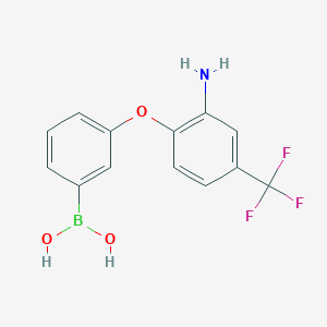 {3-[2-Amino-4-(trifluoromethyl)phenoxy]phenyl}boronic acid