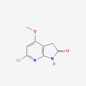 molecular formula C8H7ClN2O2 B11760977 6-Chloro-4-methoxy-1,3-dihydropyrrolo[2,3-b]pyridin-2-one 