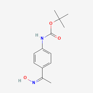 molecular formula C13H18N2O3 B11760980 tert-butyl N-[4-[(Z)-N-hydroxy-C-methylcarbonimidoyl]phenyl]carbamate 